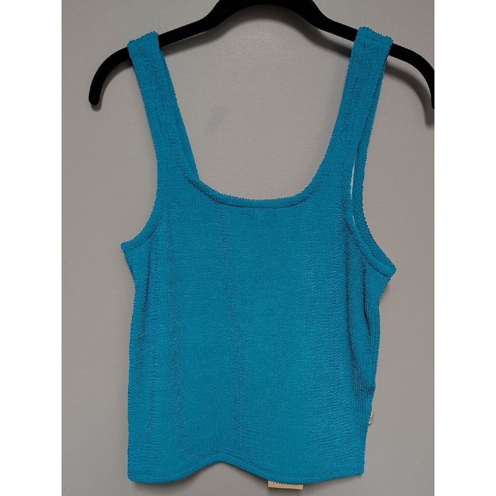 Women's Textured Tank Top - Bright Turquoise